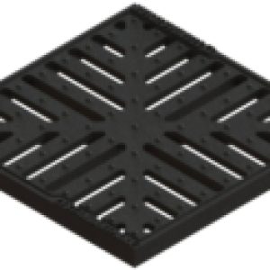 Решетка дождеприемника Basic 3334 Снежинка A15 чугунная ячеистая 21век