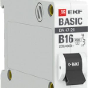 Выключатель автоматический Basic BA 47-29 1P 16A (B) 4.5kA / mcb4729-1-16-B 21век
