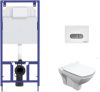 Унитаз подвесной с инсталляцией Carina S-MZ-CARINA-XL-COn-S-DL-w + 525 040000 + D7 040037 21век