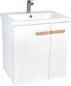 Тумба с умывальником Мюнхен Como 80 / VMUN80COBEL-T2STP (белый)+S-UM-COM80/1-w 21век