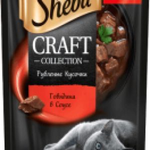 Влажный корм для кошек Craft Collection Рубленые кусочки с говядиной в соусе 21век