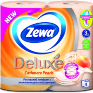 Туалетная бумага Deluxe Персик 3-слойная 21век