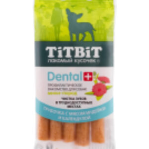 Лакомство для собак Dental+ Трубочка с мясом индейки / 13991 21век