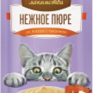 Лакомство для кошек Нежное пюре из лосося 21век