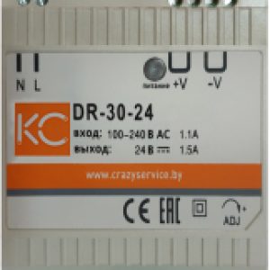 Блок питания на DIN-рейку DR-30W-24V / dr-30-24 21век