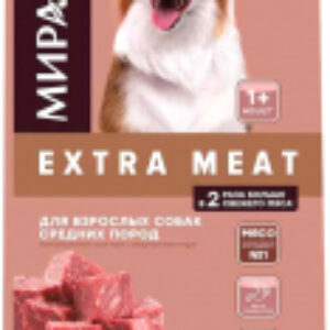 Сухой корм для собак Extra Meat для взр. собак средних пород говядина / 1010024080 21век