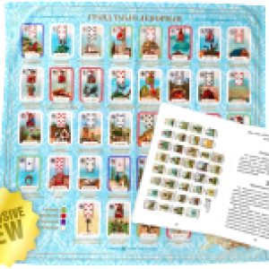 Набор для гадания Скатерть Оракул Ленорман и самоучитель 21век