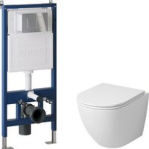 Унитаз подвесной с инсталляцией GR-4455MS+900.K31.01.000+700.K31.04.10M.10M 21век