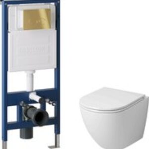 Унитаз подвесной с инсталляцией GR-4455SQ+900.K31.01.000+700.K31.05.30M.30M 21век