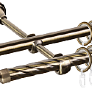 Карниз для штор Grace D16K/16Г составной + заглушка Шар малый 21век