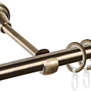 Карниз для штор Grace D25Г составной + заглушка Плоская 21век