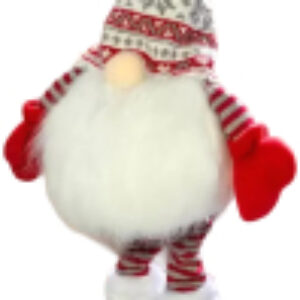 Фигура под елку Гном в полосатом колпаке и серых ботиночках / HM2869-53 21век