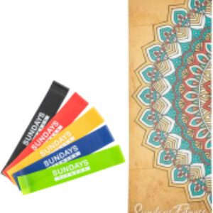 Набор для фитнеса Набор эспандеров IR97630-1 + Коврик Mandala IR97567 21век
