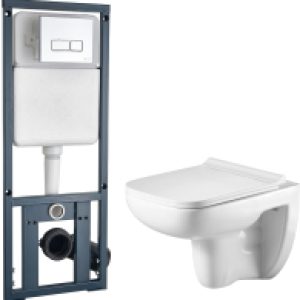 Унитаз подвесной с инсталляцией Kehlbach 004 GL-WT + Marberg 410 SE 21век