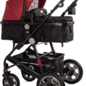 Детская универсальная коляска Lora 2 в 1 Luxe Red Elephants / 10021272187 21век