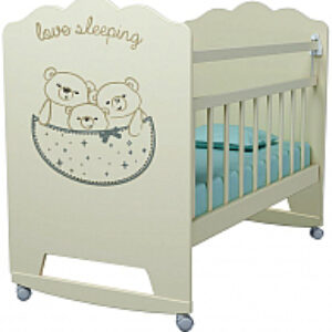 Детская кроватка Love Sleeping колесо-качалка 21век