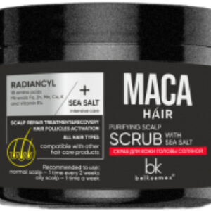 Скраб для кожи головы Maca Hair Соляной 21век