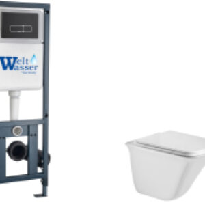 Унитаз подвесной с инсталляцией Marberg 410 + Rotbach 004 GL-WT + Mar 410 SE MT-BL 21век