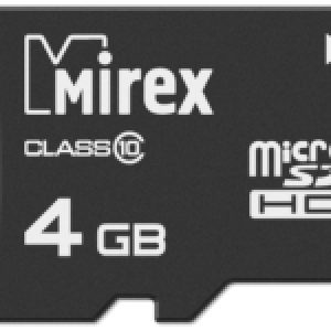 Карта памяти microSDHC MIREX 4GB (13612-MC10SD04) 21век