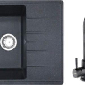 Мойка кухонная со смесителем Mila L + смеситель W4998-3-22 21век