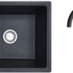 Мойка кухонная со смесителем Mila R + Like F8007122 21век