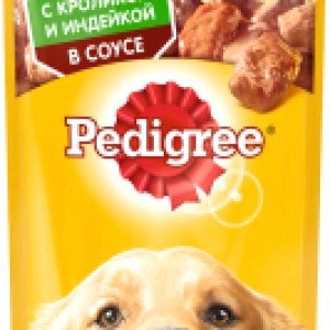 Влажный корм для собак Для взрослых собак всех пород с кроликом и индейкой в соусе 21век