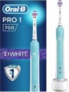 Электрическая зубная щетка Pro 700 3D White Blue 21век