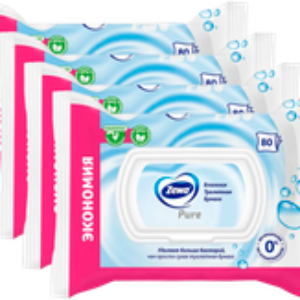 Влажная туалетная бумага Pure 21век