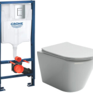 Унитаз подвесной с инсталляцией Rimless CN1804 + 38772001 21век