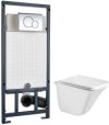 Унитаз подвесной с инсталляцией Rotbach 004 GL-WT + Marberg 507 RD 21век