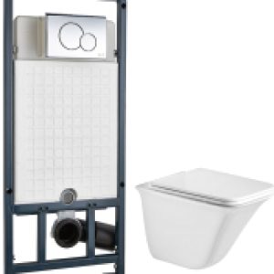 Унитаз подвесной с инсталляцией Rotbach 004 GL-WT + Marberg 507 RD 21век