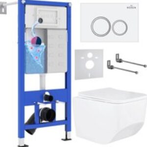 Унитаз подвесной с инсталляцией StounFix Dual Fresh 506177 21век