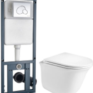 Унитаз подвесной с инсталляцией Telbach 004 GL-WT + Marberg 410 RD 21век