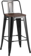 Стул барный Tolix Wood со спинкой / YD-H675E-W LG-01 21век