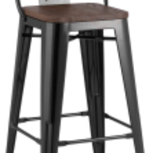 Стул барный Tolix Wood со спинкой / YD-H675E-W LG-01 21век
