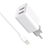 Зарядное устройство сетевое WC-221 2.1A с кабелем Lightning 21век