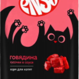 Влажный корм для кошек Кусочки в соусе говядина 020/969913 21век