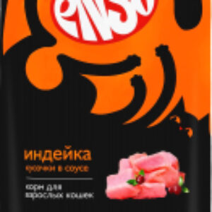 Влажный корм для кошек Кусочки в соусе индейка 020/969937 21век