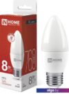 Светодиодная лампочка In Home LED-Свеча-VC 8Вт 230В Е27 4000К 760Лм 4690612020457