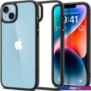 Чехол для телефона Spigen Ultra Hybrid iPhone 14 Matte Black ACS05041 (черный матовый)