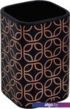 Стакан для зубной щетки и пасты Bisk Glossy 07969 (черный)