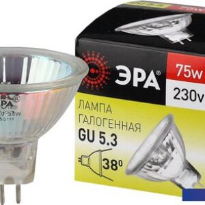 Галогенная лампа ЭРА GU5.3-JCDR (MR16) -75W-230V-CL C0027366