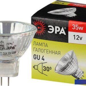Галогенная лампа ЭРА GU4-MR11-35W-12V-30CL C0027362