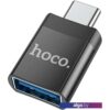 Адаптер Hoco UA17 USB Type-A - USB Type-C (черный)