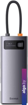 Док-станция Baseus Metal Gleam Series 7-in-1 Multifunctional Type-C HUB Docking Station Gray WKWG040013