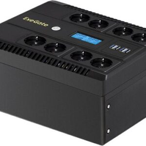 Источник бесперебойного питания ExeGate NEO Smart LHB-600.LCD.AVR.8SH.CH.USB EX293856RUS