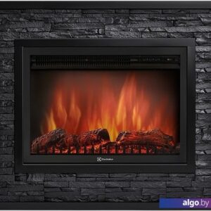 Портал Firelight Loft 30 (камень черный/черная эмаль)