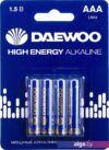 Батарейка Daewoo High Energy Alkaline AAA 4 шт. 5030381