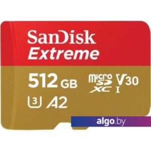 Карта памяти SanDisk Extreme SDSQXAV-512G-GN6MA microSDXC 512GB