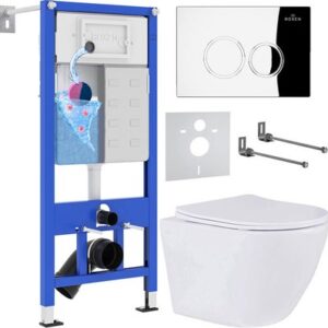 Унитаз подвесной с инсталляцией StounFix Dual Fresh 508565 21век